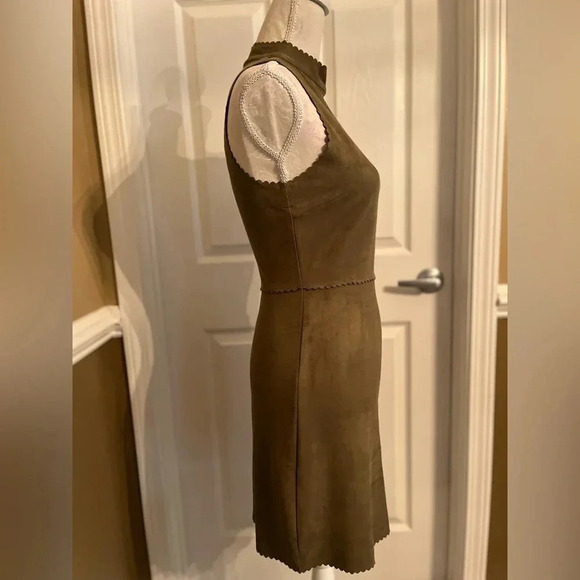 HYFVE Faux suede dress, Olive Green‎ size Small - Picture 7 of 11
